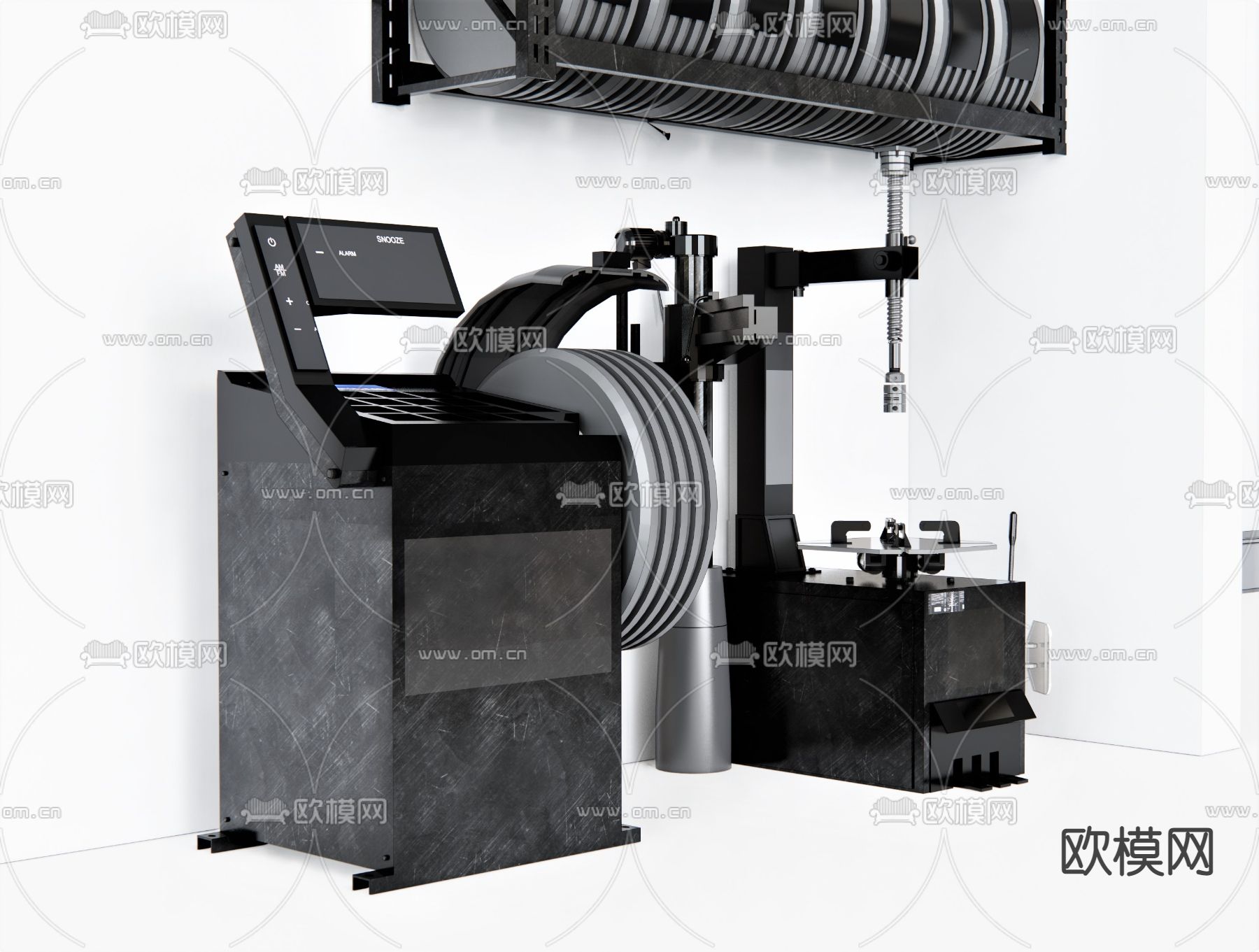 工业风汽车修理器械su模型下载（渲染图1）