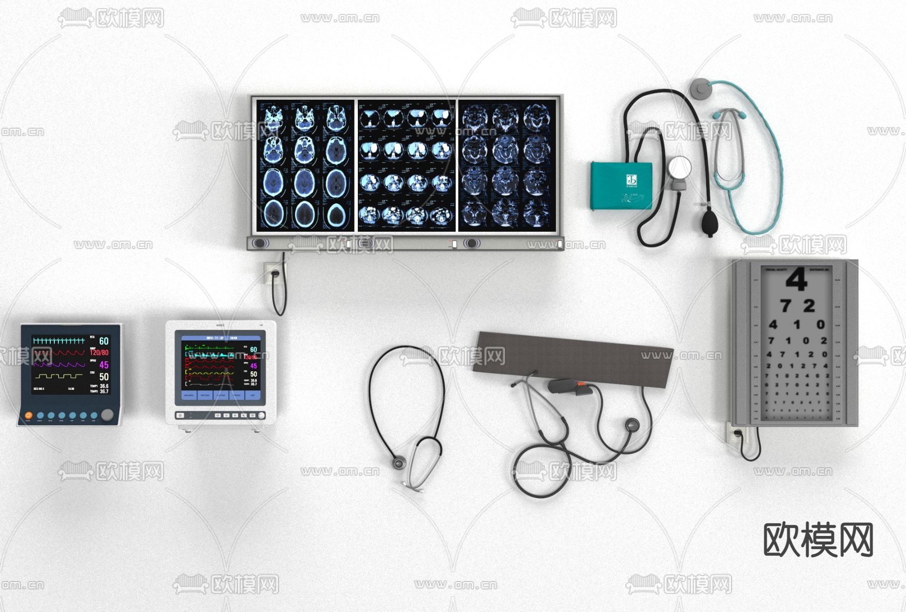 现代医疗器械设备免费3d模型下载