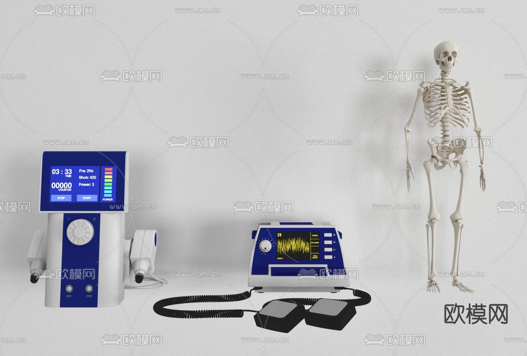 现代医疗器械免费3d模型下载