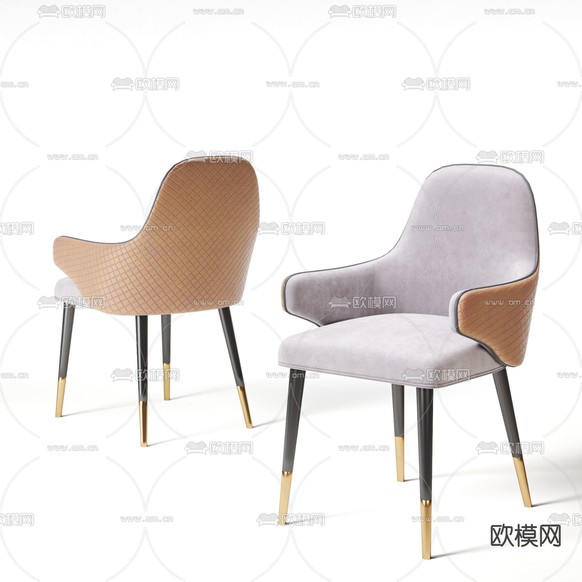 现代轻奢单椅3d模型下载