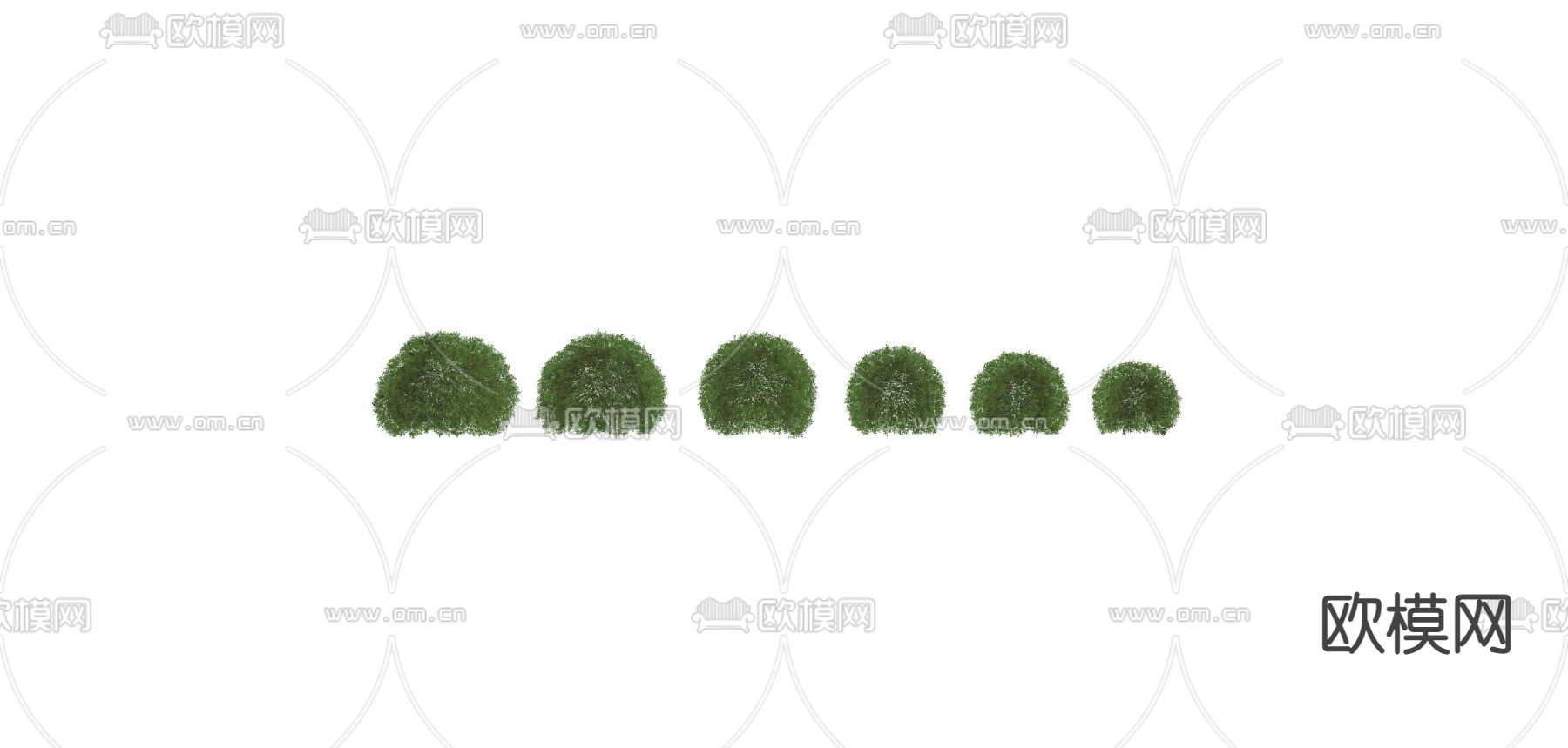 现代灌木绿篱su模型下载（渲染图2）