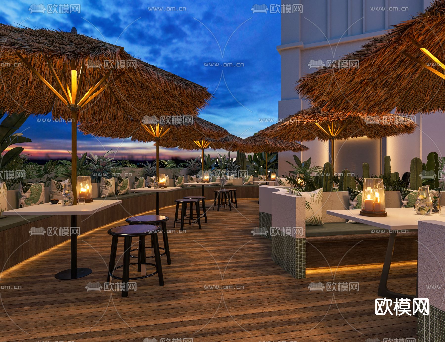 现代清吧酒吧3d模型下载（渲染图2）