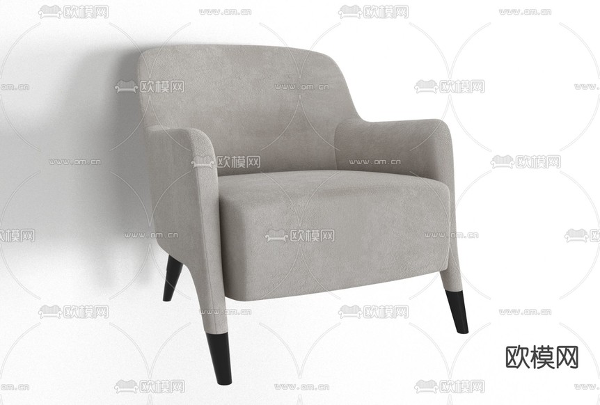 现代布艺休闲椅免费3d模型下载