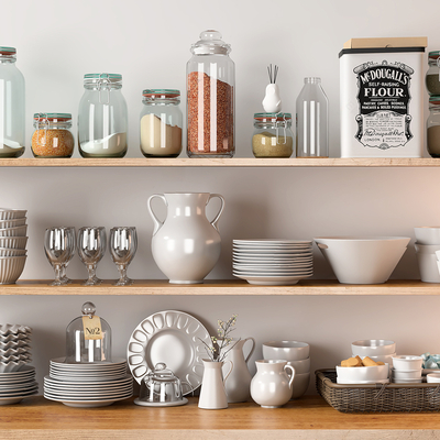  现代餐具餐盘su模型 