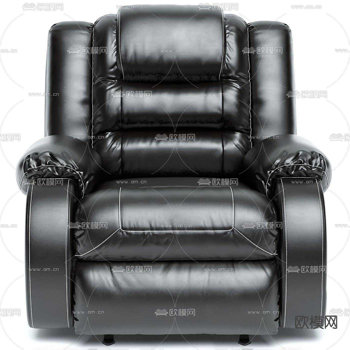 现代皮革按摩椅3d模型下载（渲染图2）