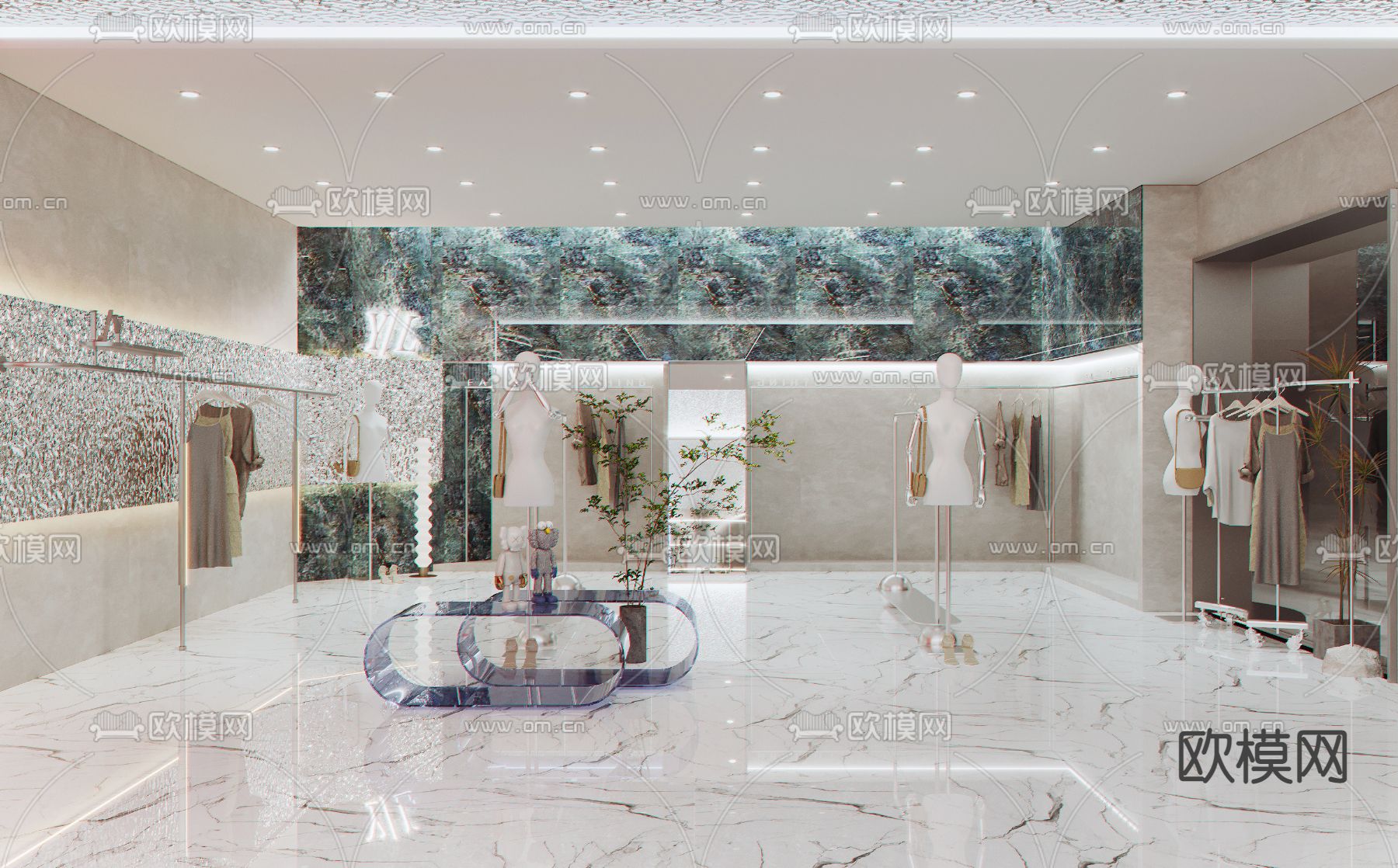 现代女装服装店3d模型下载_ID11822076_3dmax免费模型-欧模网