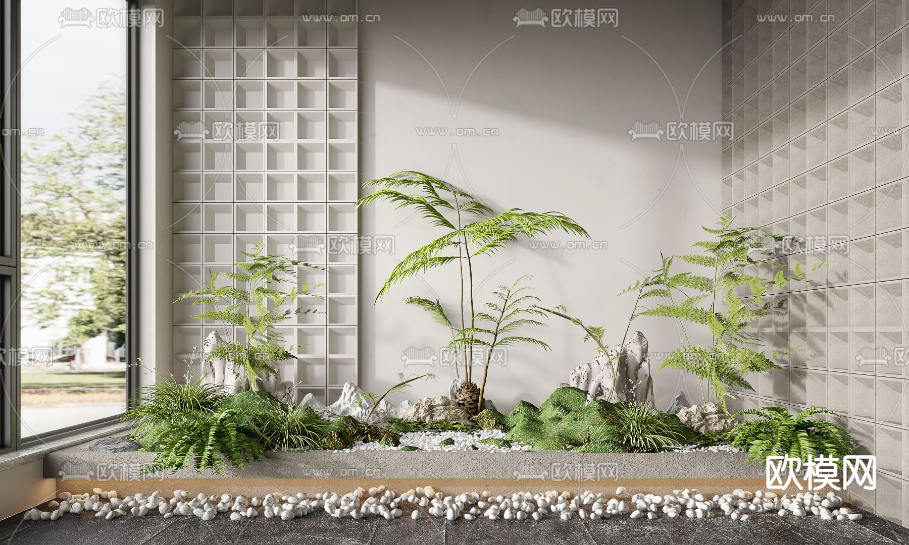 现代室内景观小品3d模型