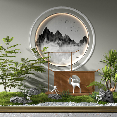 室内景观造景3d模型