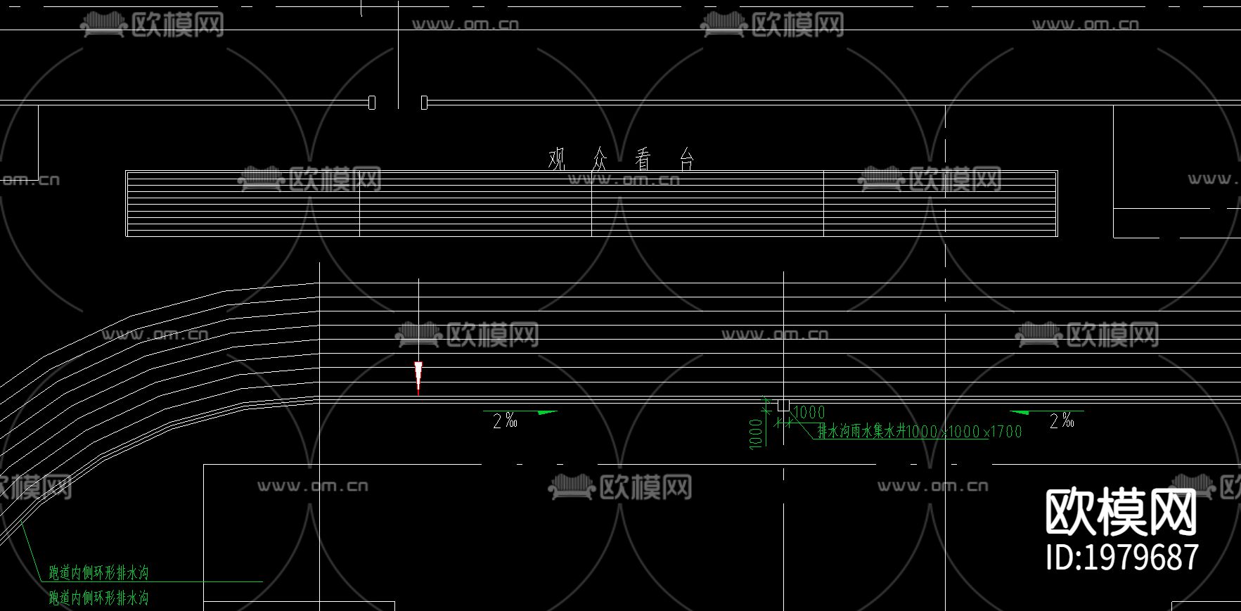 标准中学操场施工图下载（渲染图1）