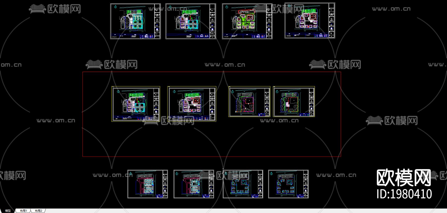 76-展讯中心工程CAD施工图下载（渲染图2）