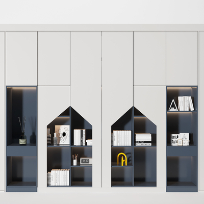  现代儿童储物柜su模型 