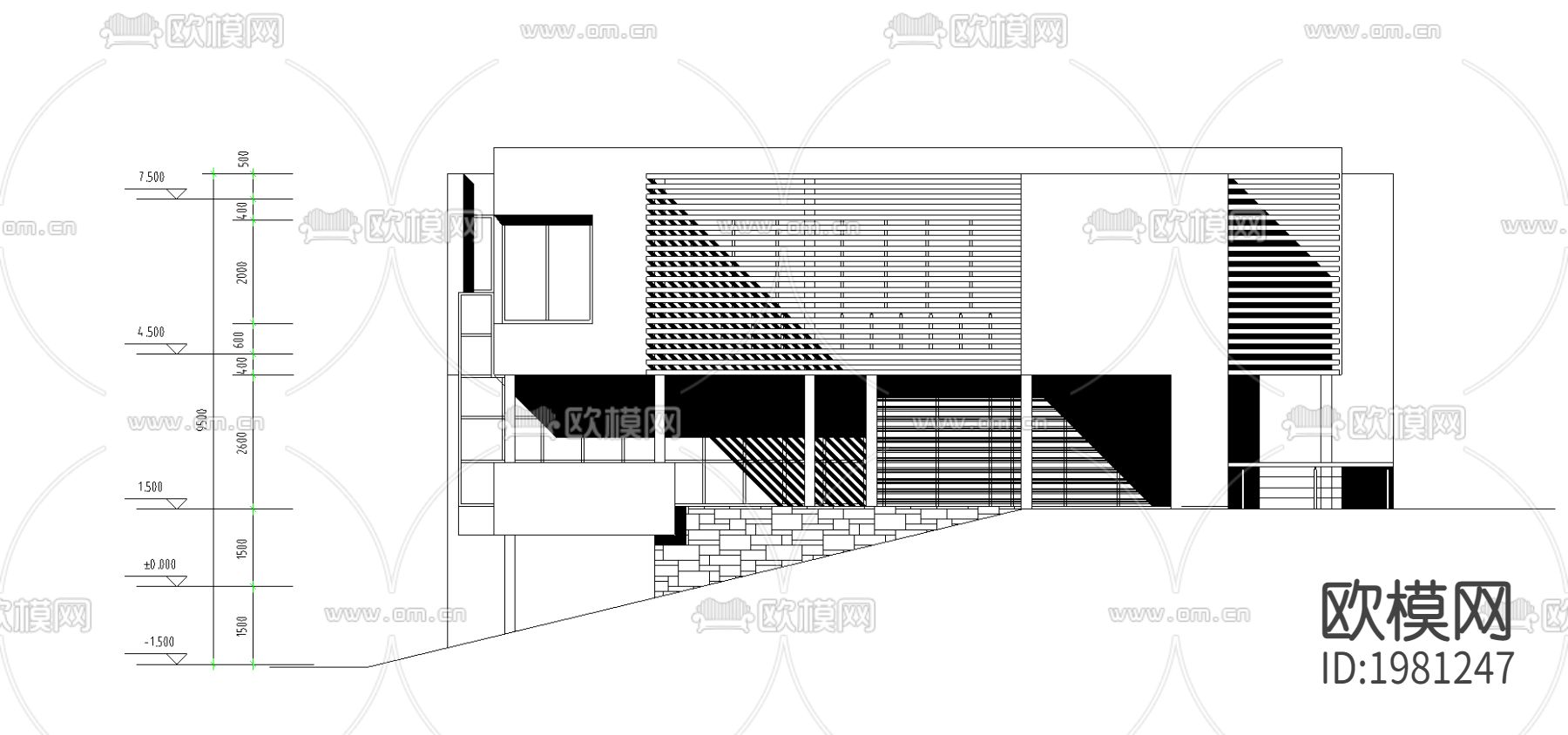 农村自建别墅施工图下载（渲染图3）
