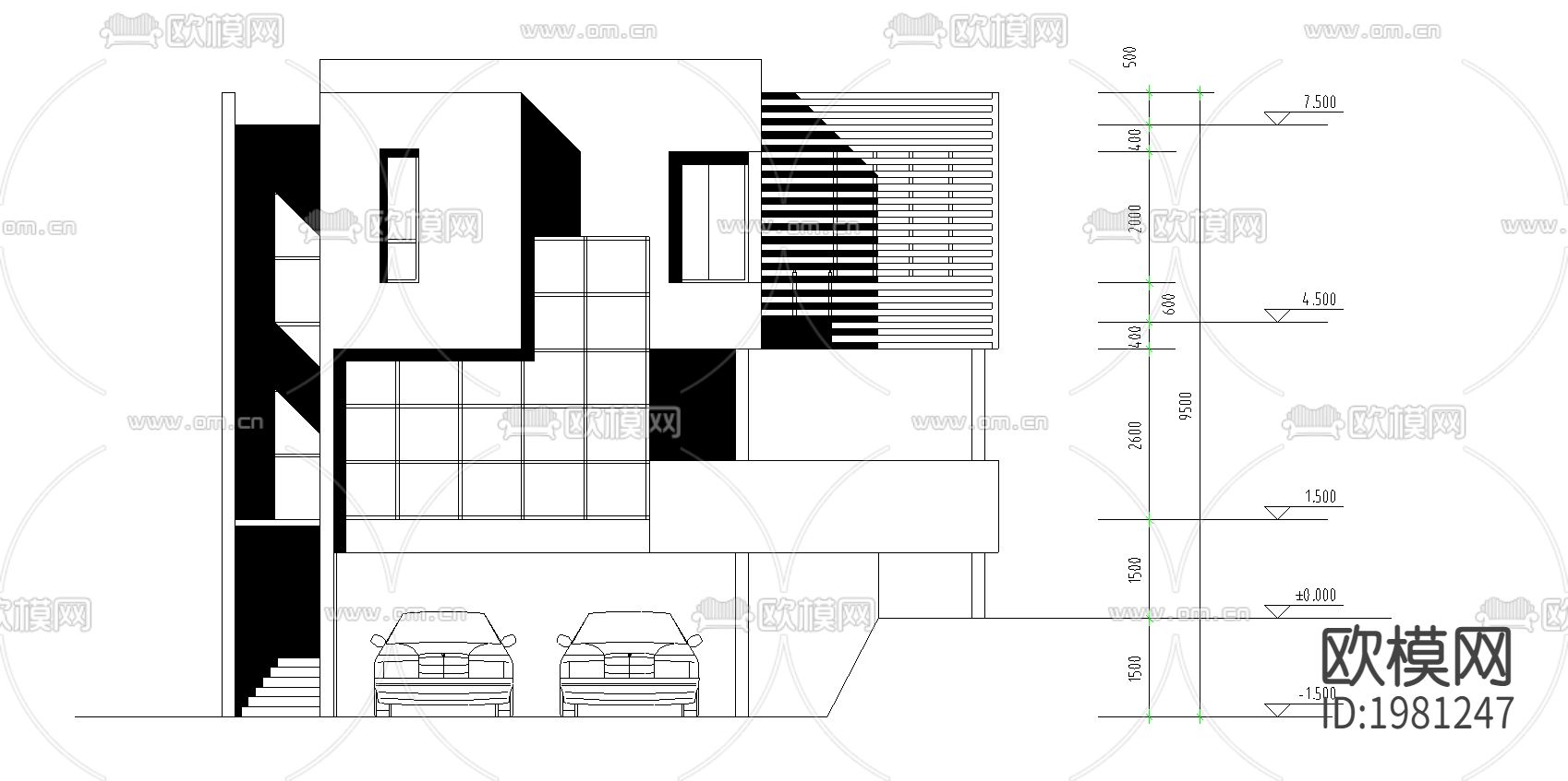 农村自建别墅施工图下载（渲染图2）
