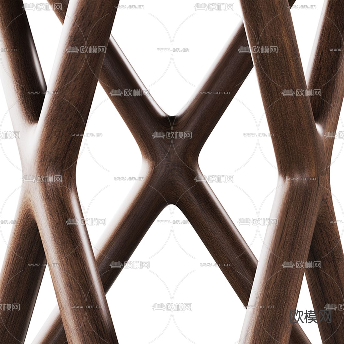 Cor 现代实木边几角几3d模型下载（渲染图3）