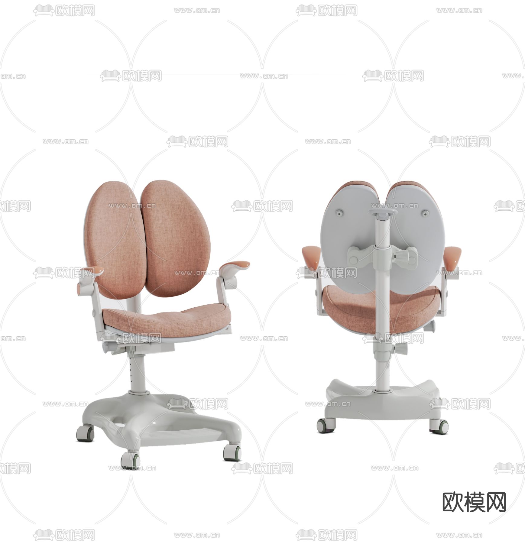 现代儿童学习椅3d模型下载