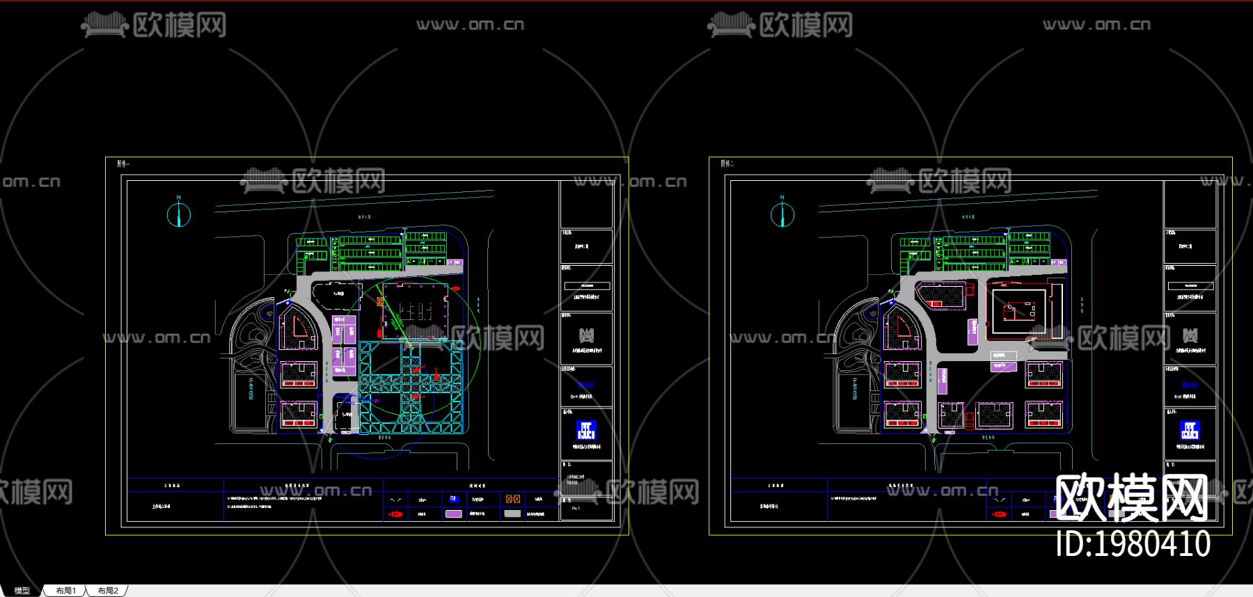 76-展讯中心工程CAD施工图下载（渲染图1）