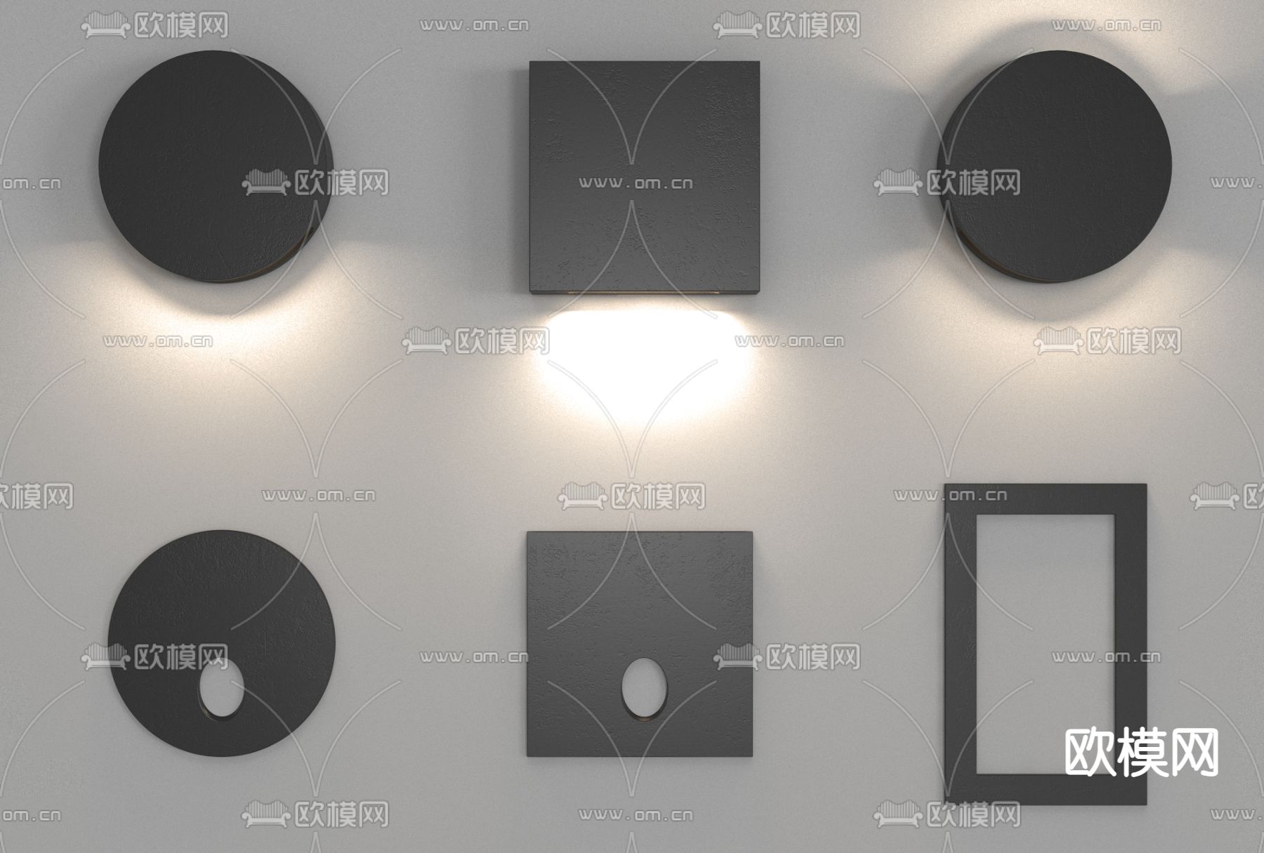 现代简约壁灯免费3d模型下载