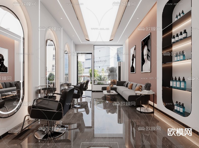现代理发店3d模型下载(渲染图1)