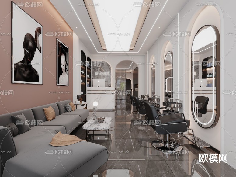 现代理发店3d模型下载(渲染图3)