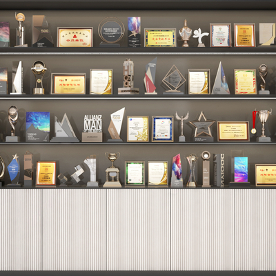  现代奖状su模型 