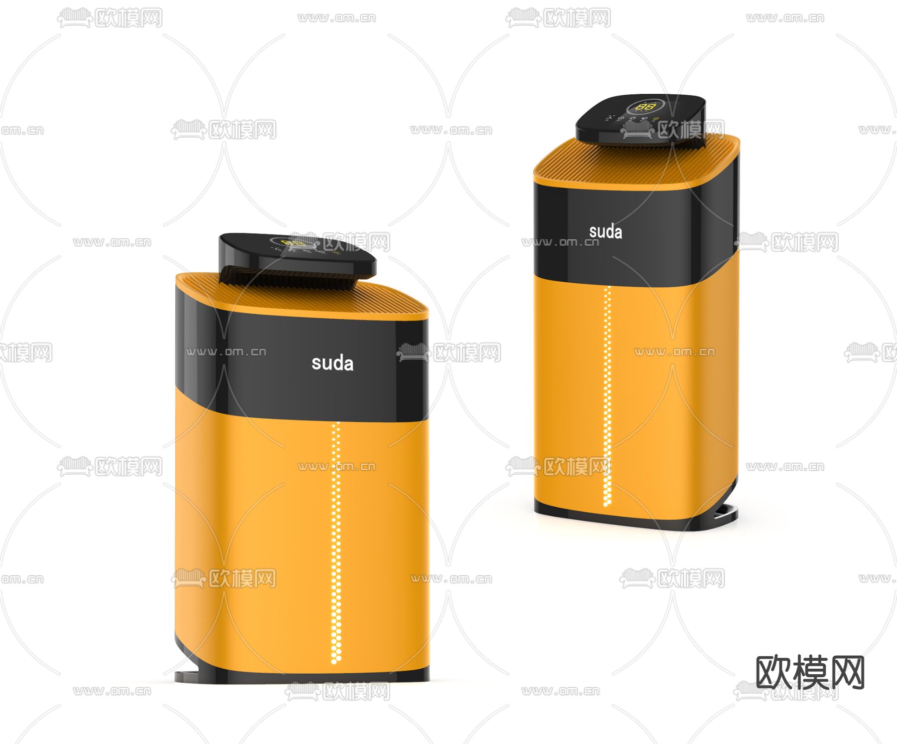 现代空气净化机3d模型下载