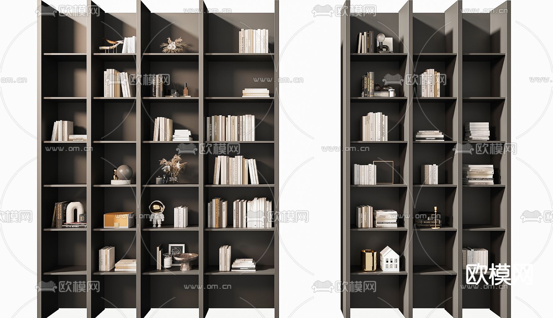 现代书架su模型下载