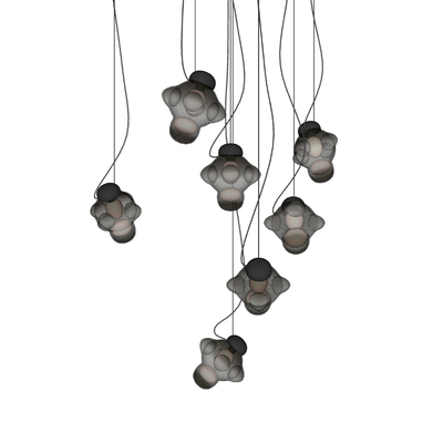  现代玻璃装饰吊灯su模型 