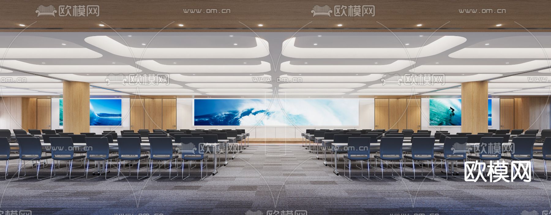 现代多功能大会议室3d模型