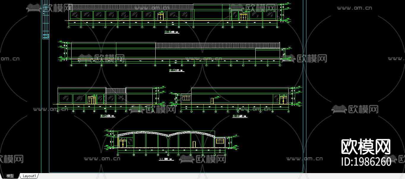 商场cad施工图下载（渲染图2）