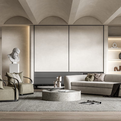 现代客厅su模型