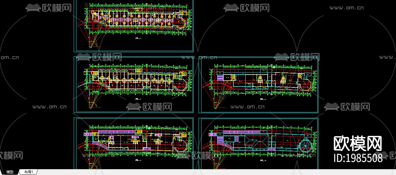 商业楼cad施工图下载