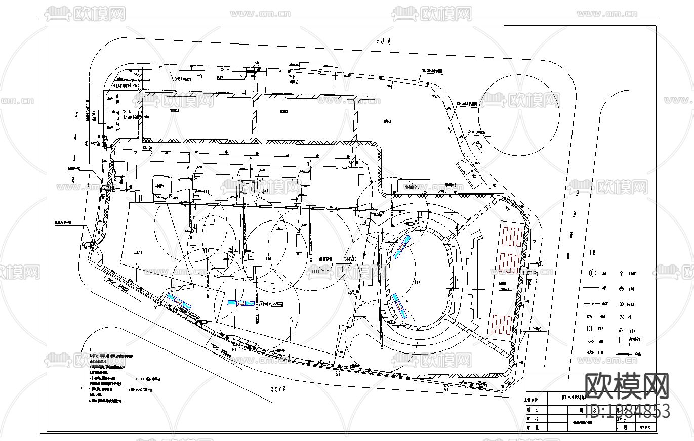 体育馆cad施工图下载（渲染图2）
