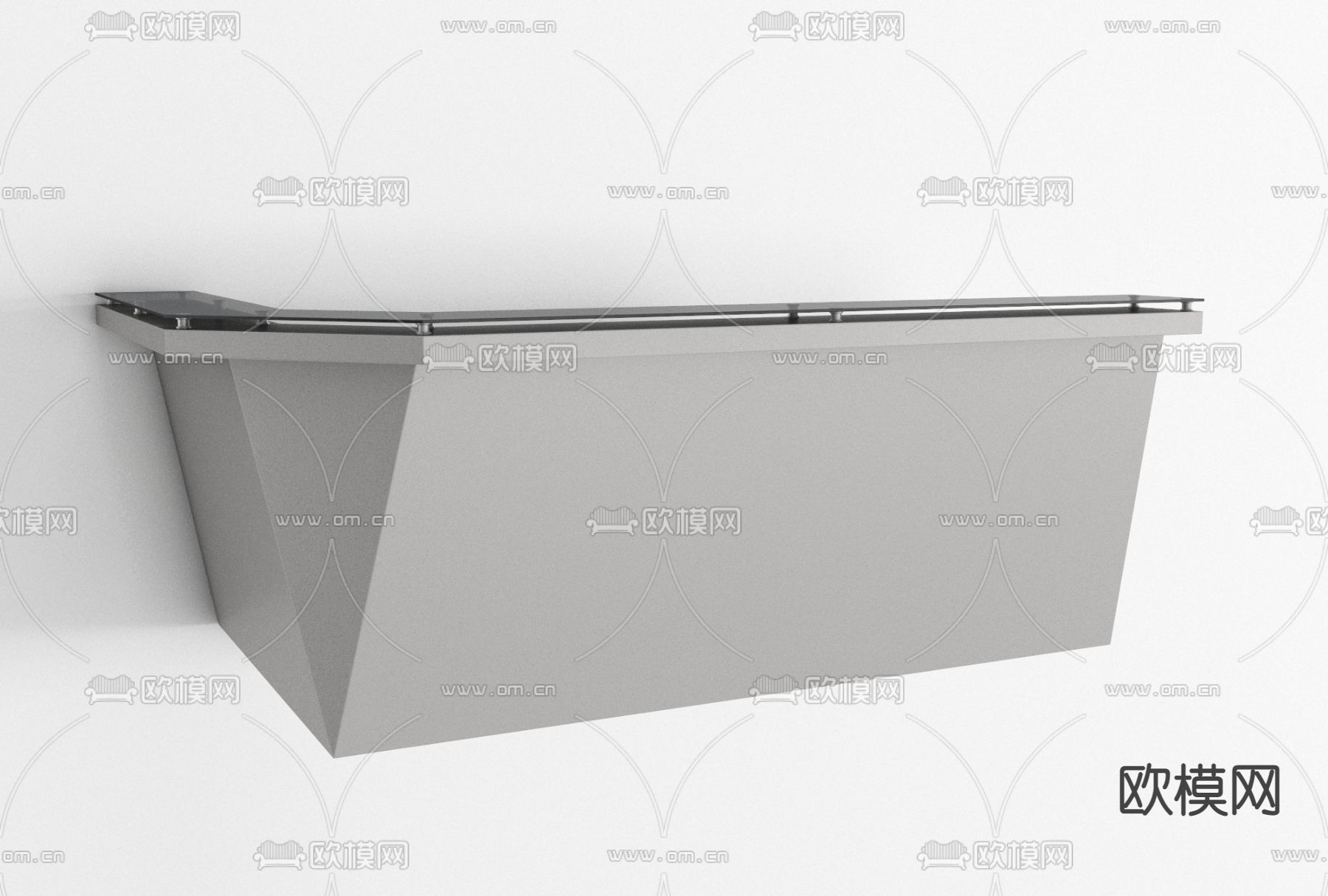 现代简约前台免费3d模型下载