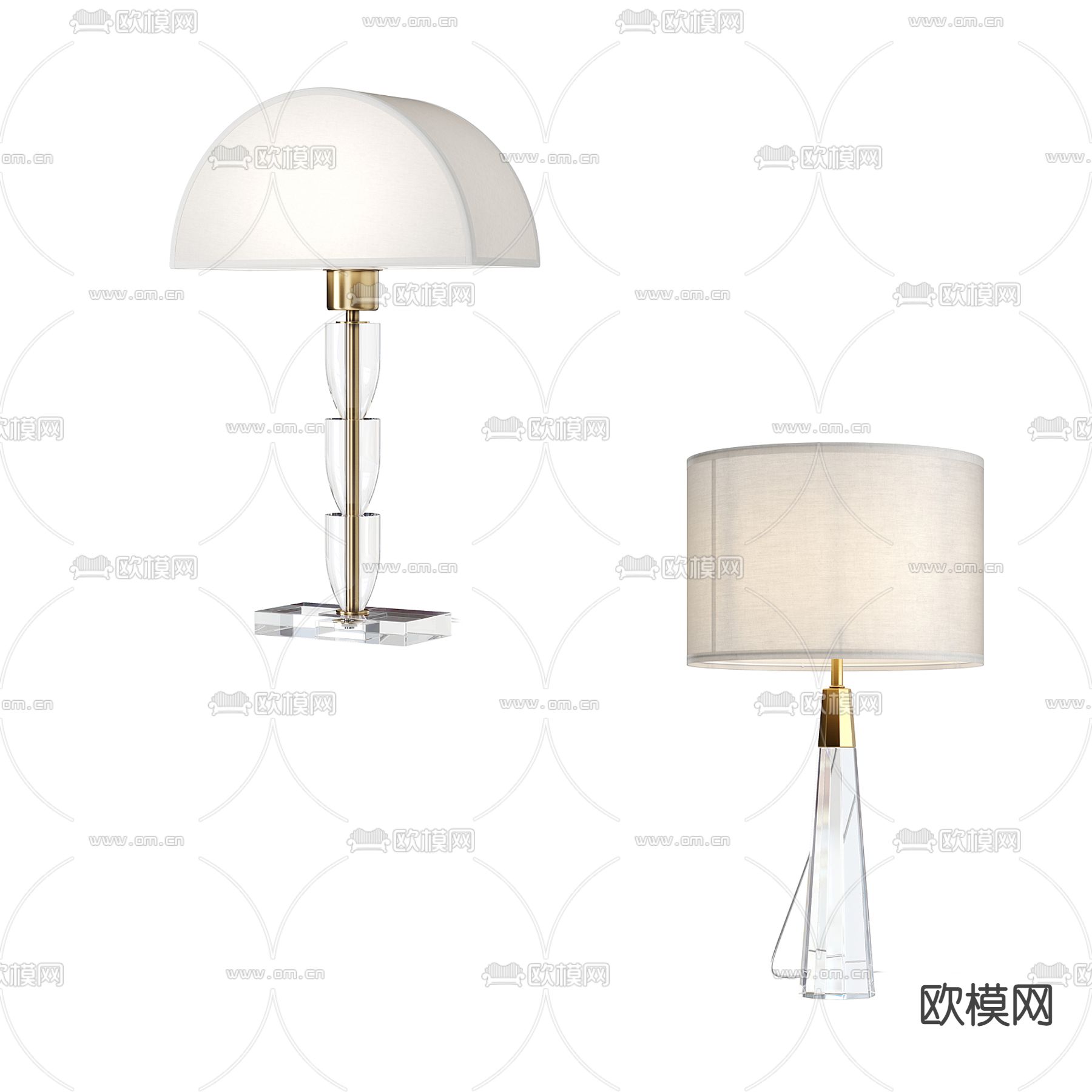 现代轻奢台灯3d模型下载