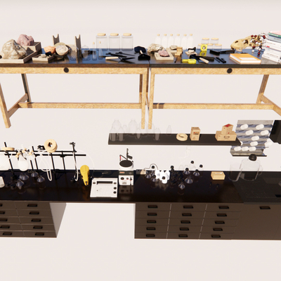  现代化学实验器材su模型 