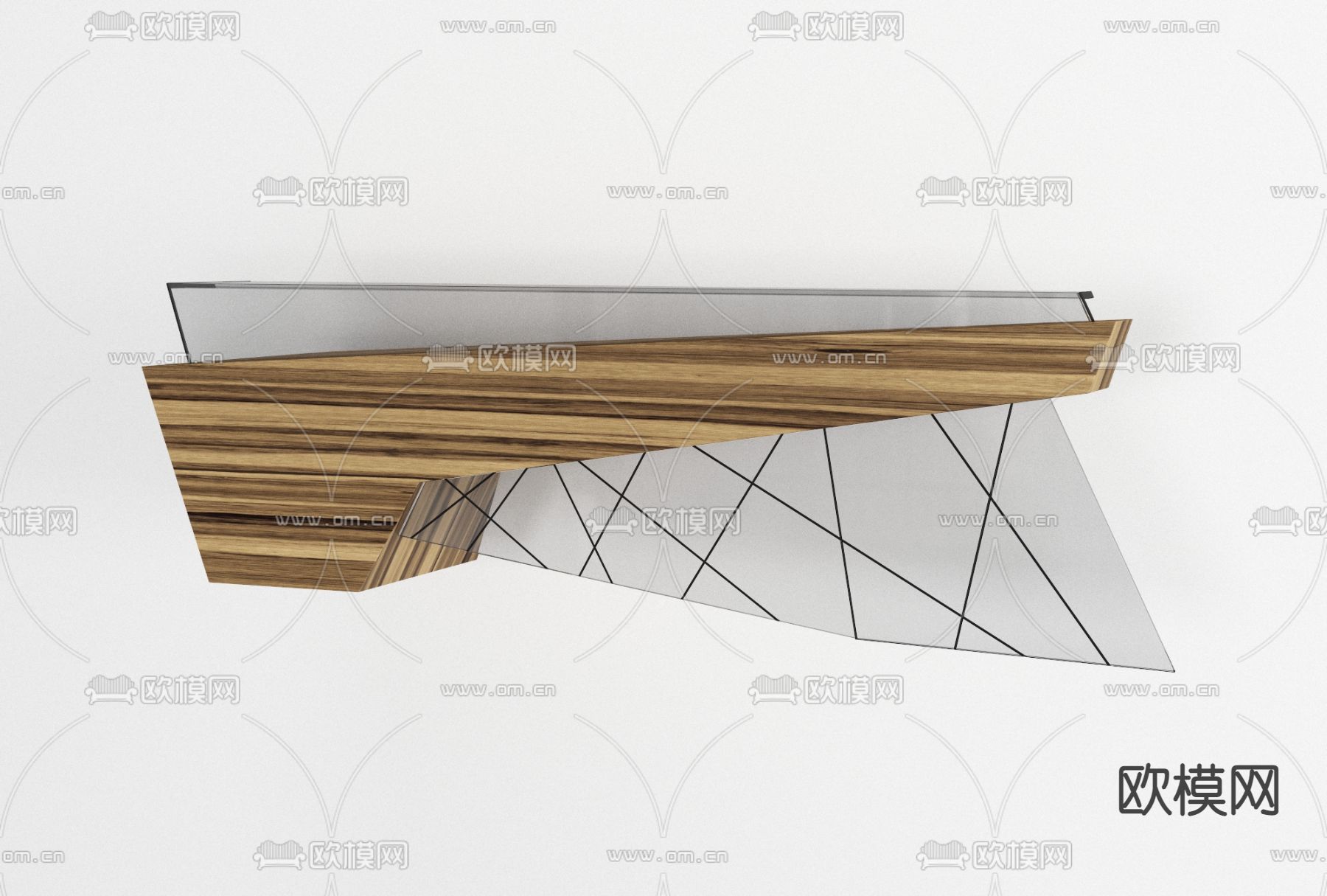 现代简约前台免费3d模型下载