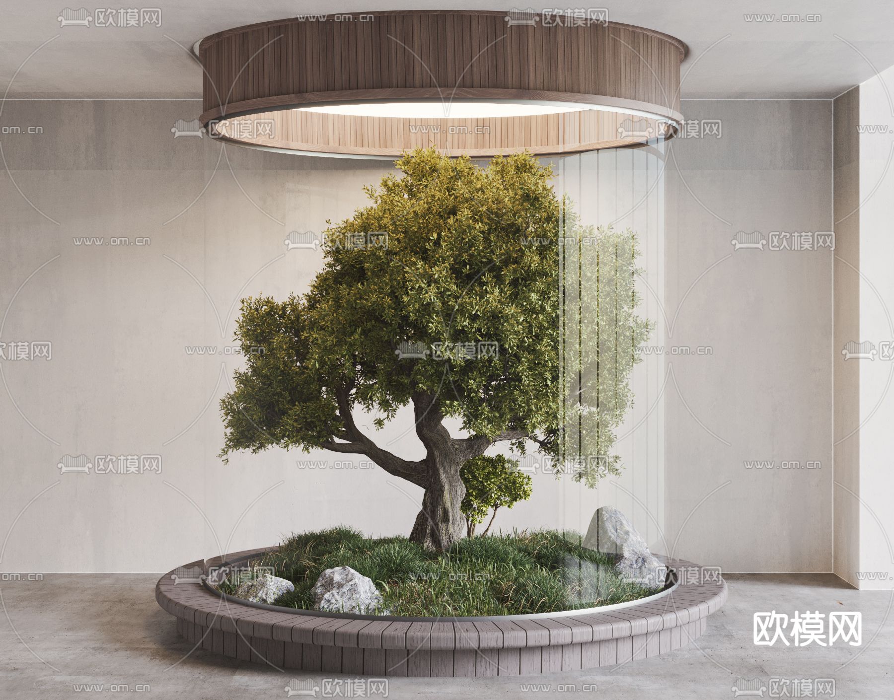 现代景观植物小品3d模型
