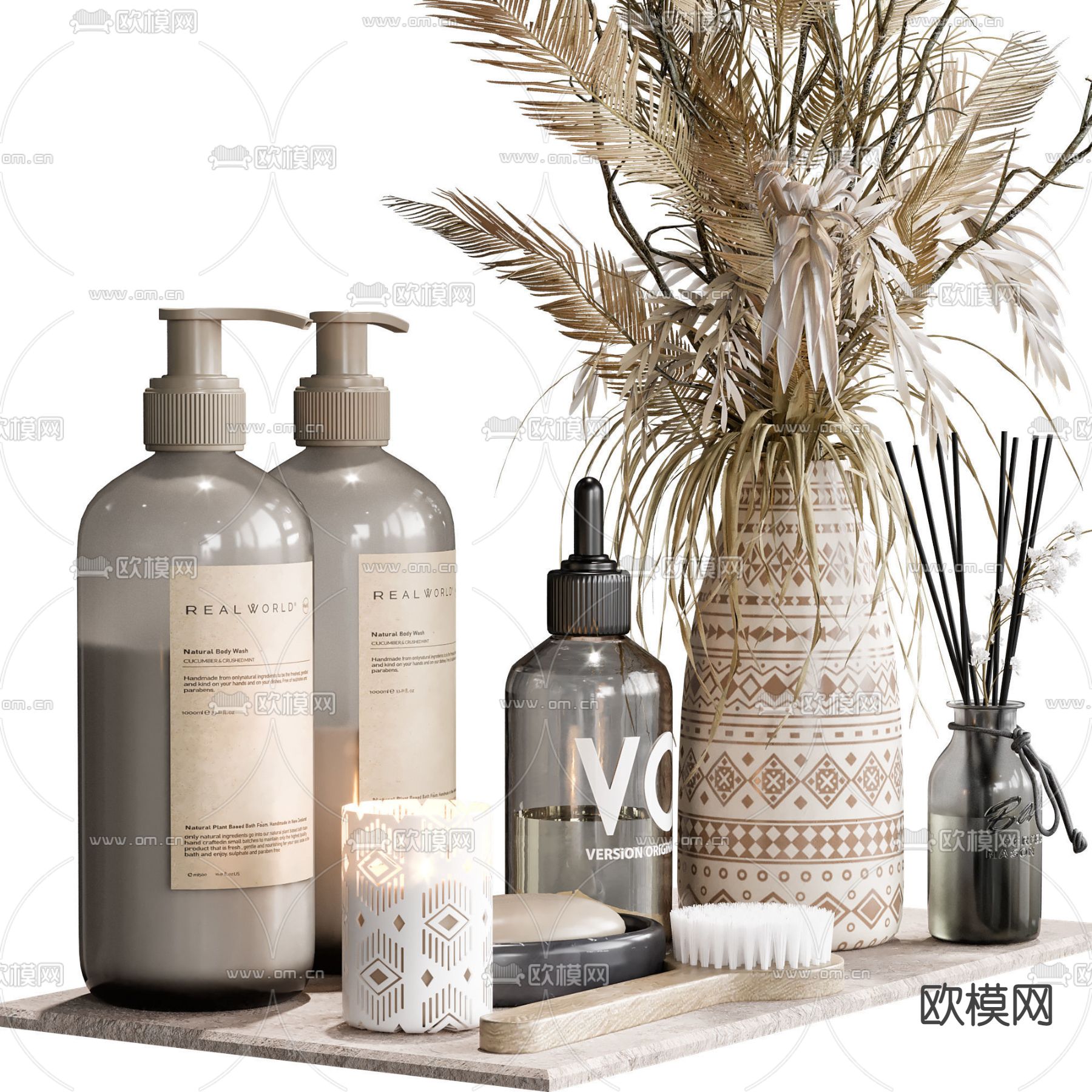 北欧卫浴用品3d模型下载（渲染图2）