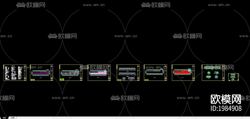超越集团二期钢结构cad施工图下载(渲染图2)