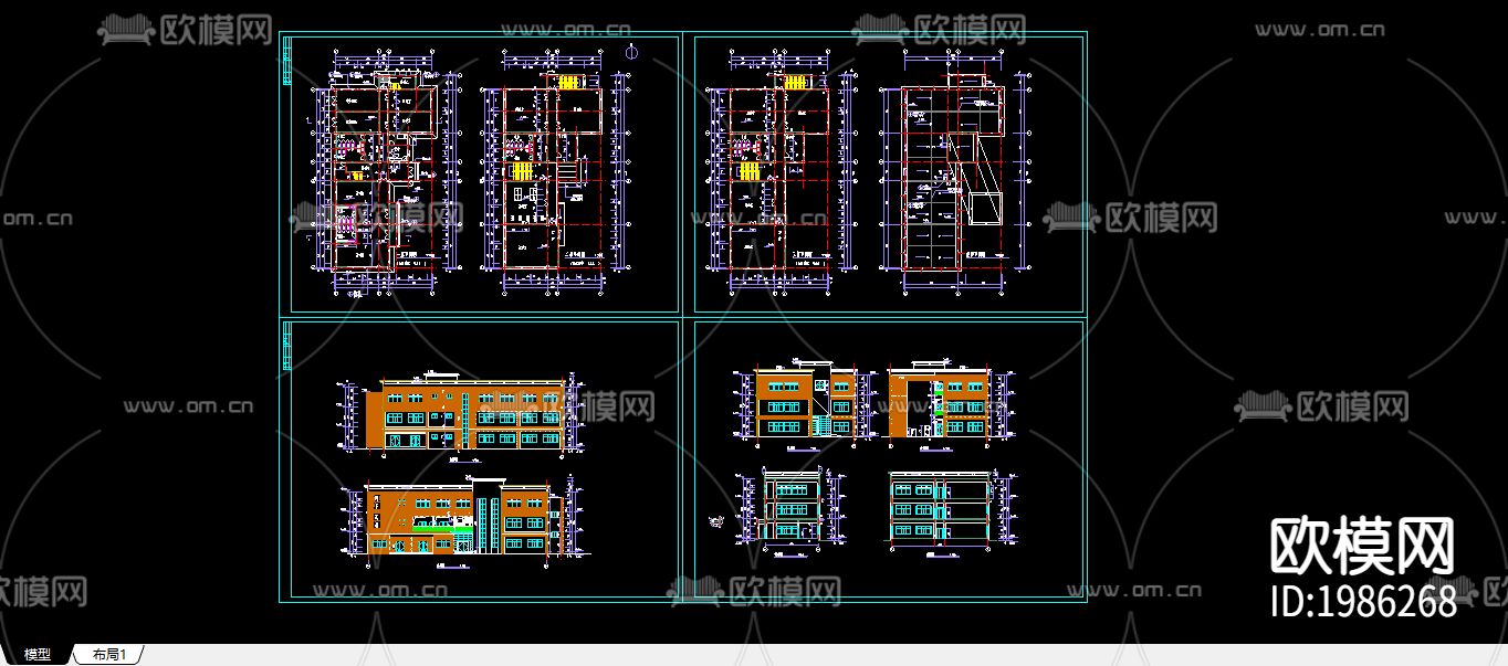 会所cad施工图下载