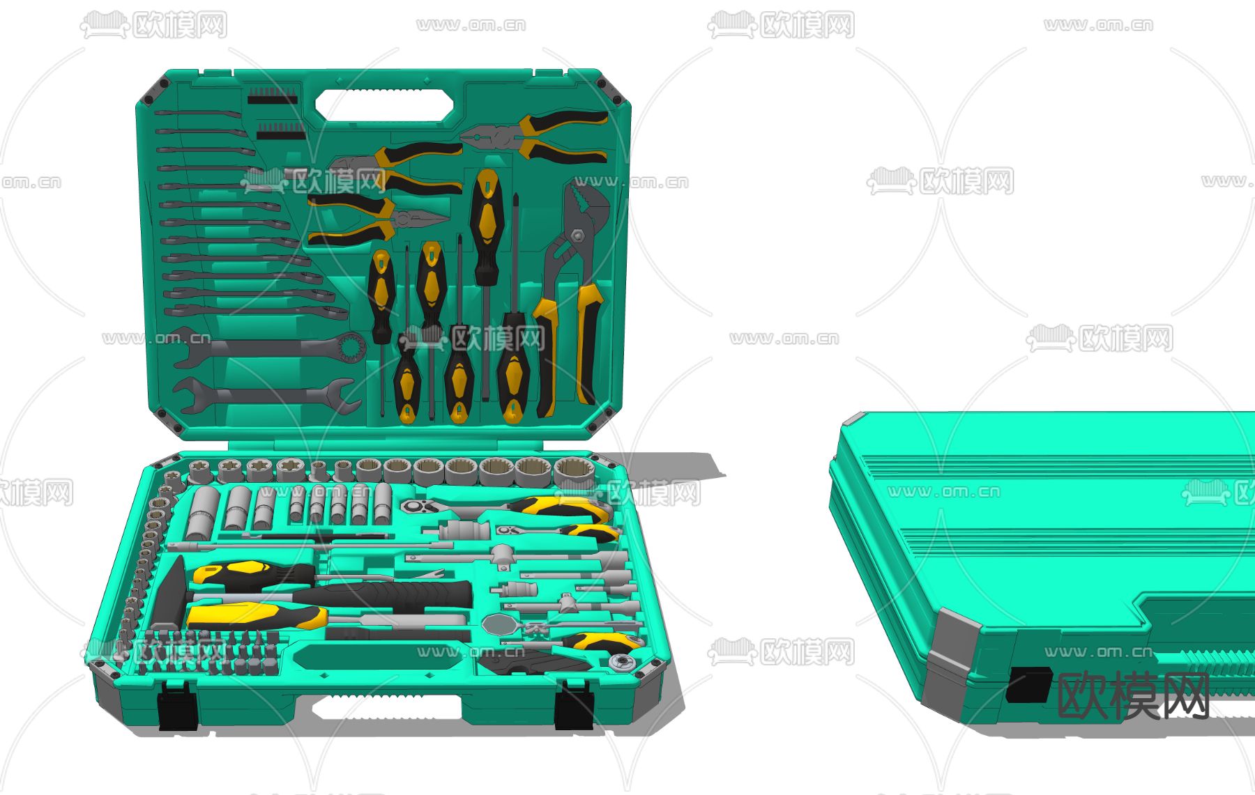 现代维修工具箱su模型下载