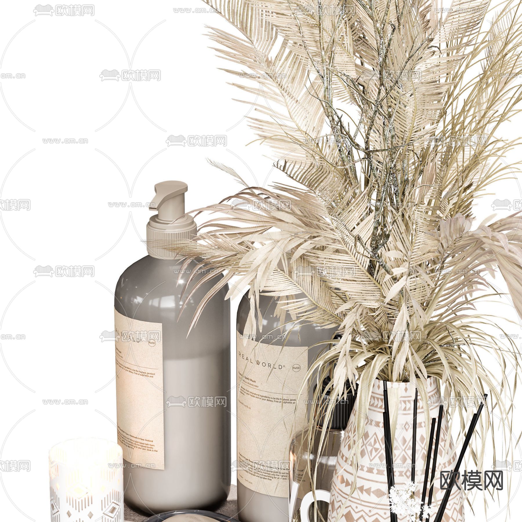 北欧卫浴用品3d模型下载（渲染图3）