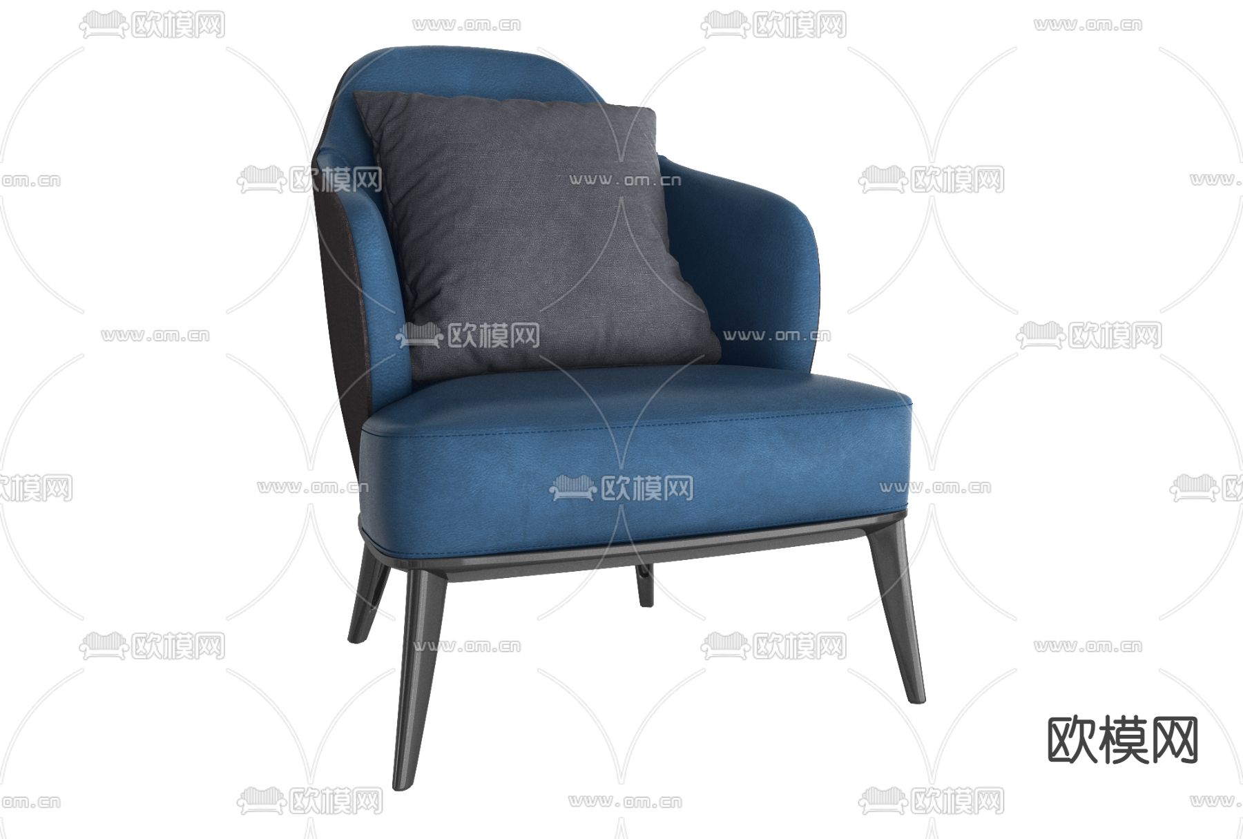 现代布艺休闲椅免费3d模型下载