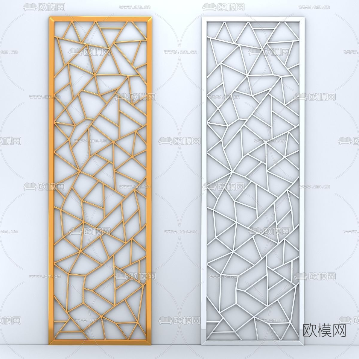 现代镂空屏风免费3d模型下载
