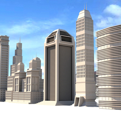 现代3d建筑外观模型-建筑3d模型-3dmax模型免费下载-欧模网