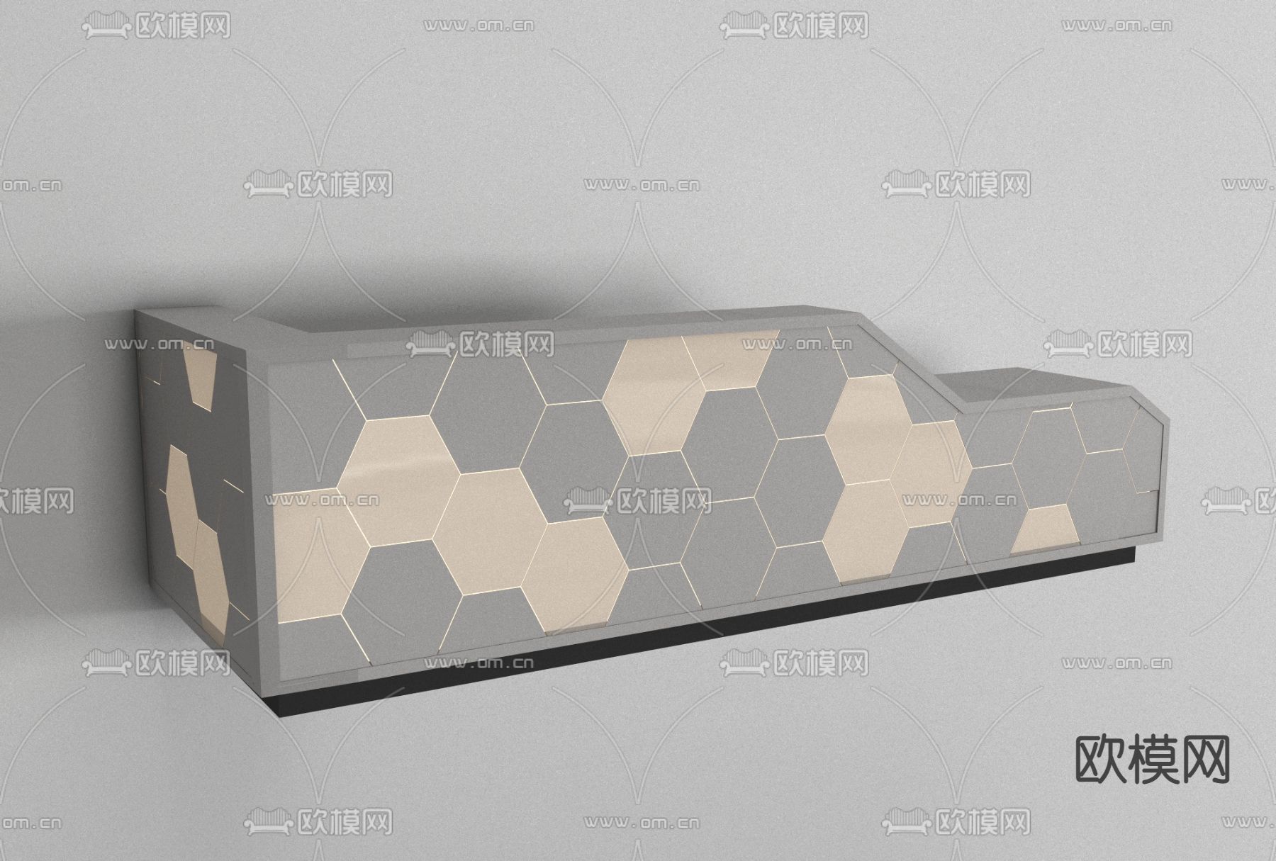 现代简约前台免费3d模型下载