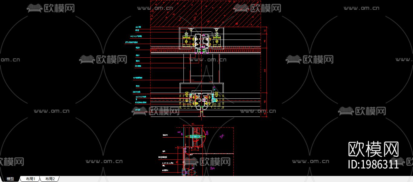 玻璃幕墙节点大样下载
