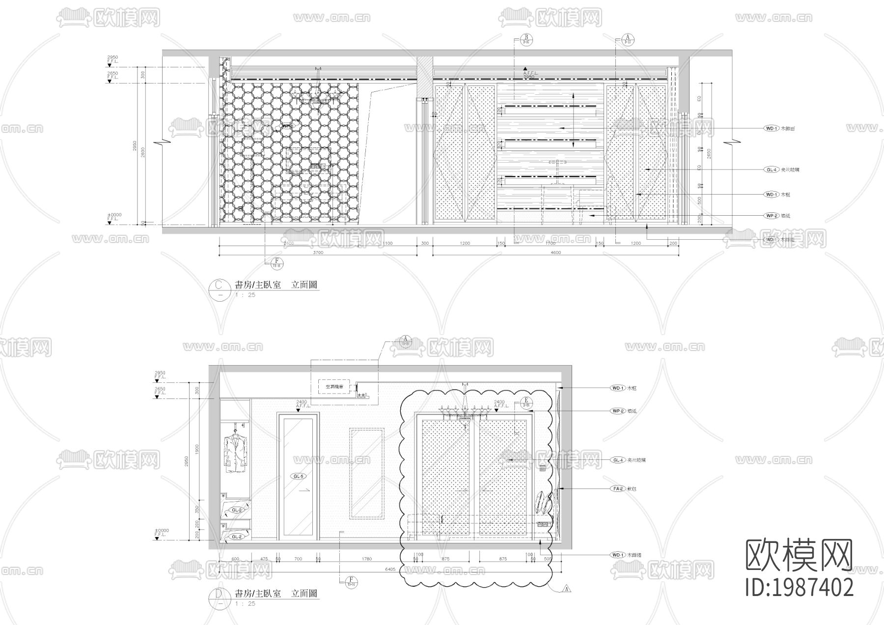 別墅cad施工图下载（渲染图3）