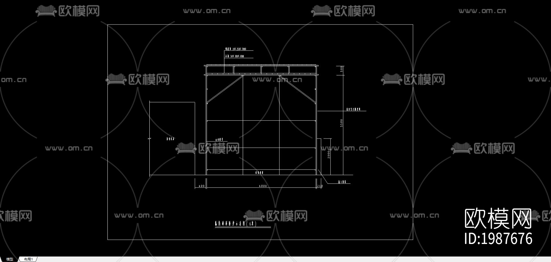 临街通道防护示意cad施工图下载
