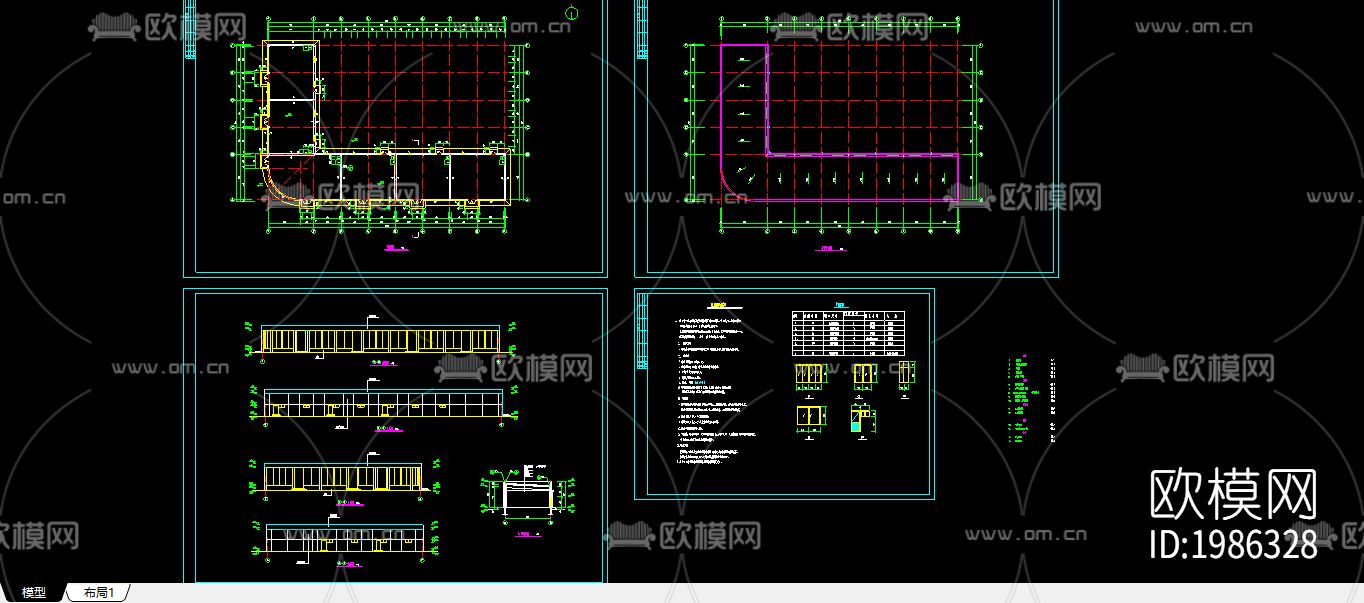 商店设计建筑cad施工图下载